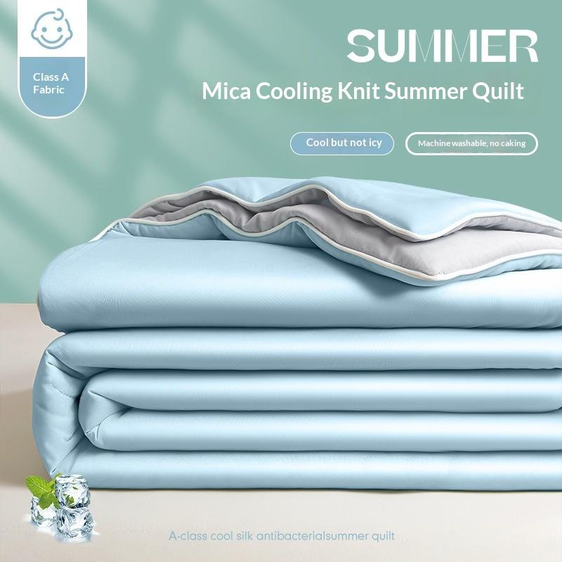 Kühlendes Sommerbettdecke aus Eis-Seide Klasse A, Dünne Decke maschinenwaschbar, Einzel- und Doppelbettgröße Klimaanlagen-Bettdecke Only one gift bag