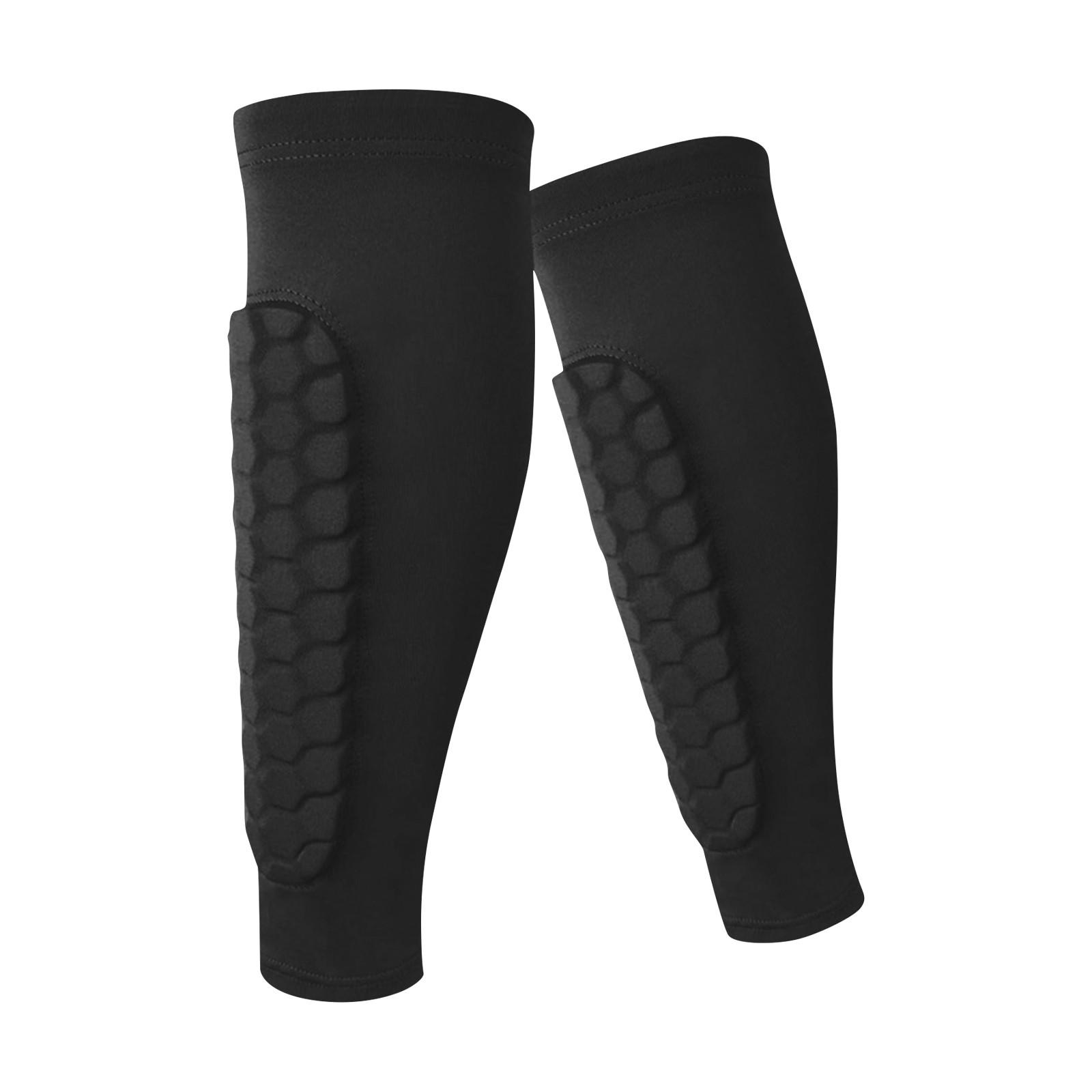 Schienbeinschoner für Ski, Fußball, Sport, Fußball, Schienbeinschoner, Schutzsocken, Fußball-Wadenärmel, Leggings, Schienbeinschoner-Überzug für den Sport L schwarz