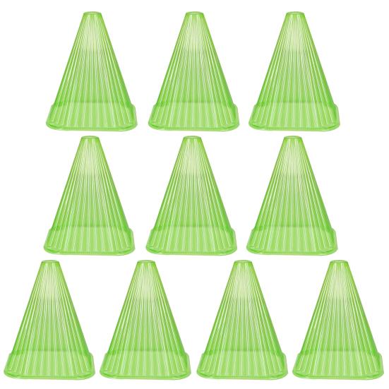 10/20Pcs Anlage Cloches Transparent Garten Cloches PET Kunststoff Mehrweg Kindergarten Abdeckung Anlage L-10PCS grün