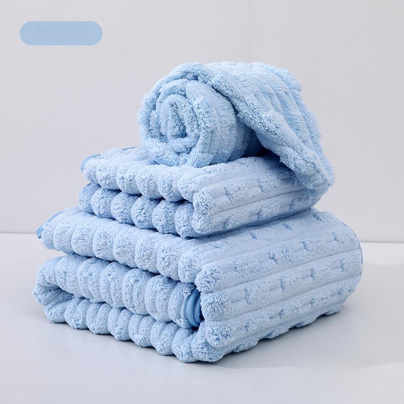 1/2/4 STK. Weiches Badetuch aus ultrafeinen Fasern, saugfähiges und schnell trocknendes Handtuch, weiches, verdicktes Badetuch aus Korallensamt für zu Hause 35*75CM×1PCS blau