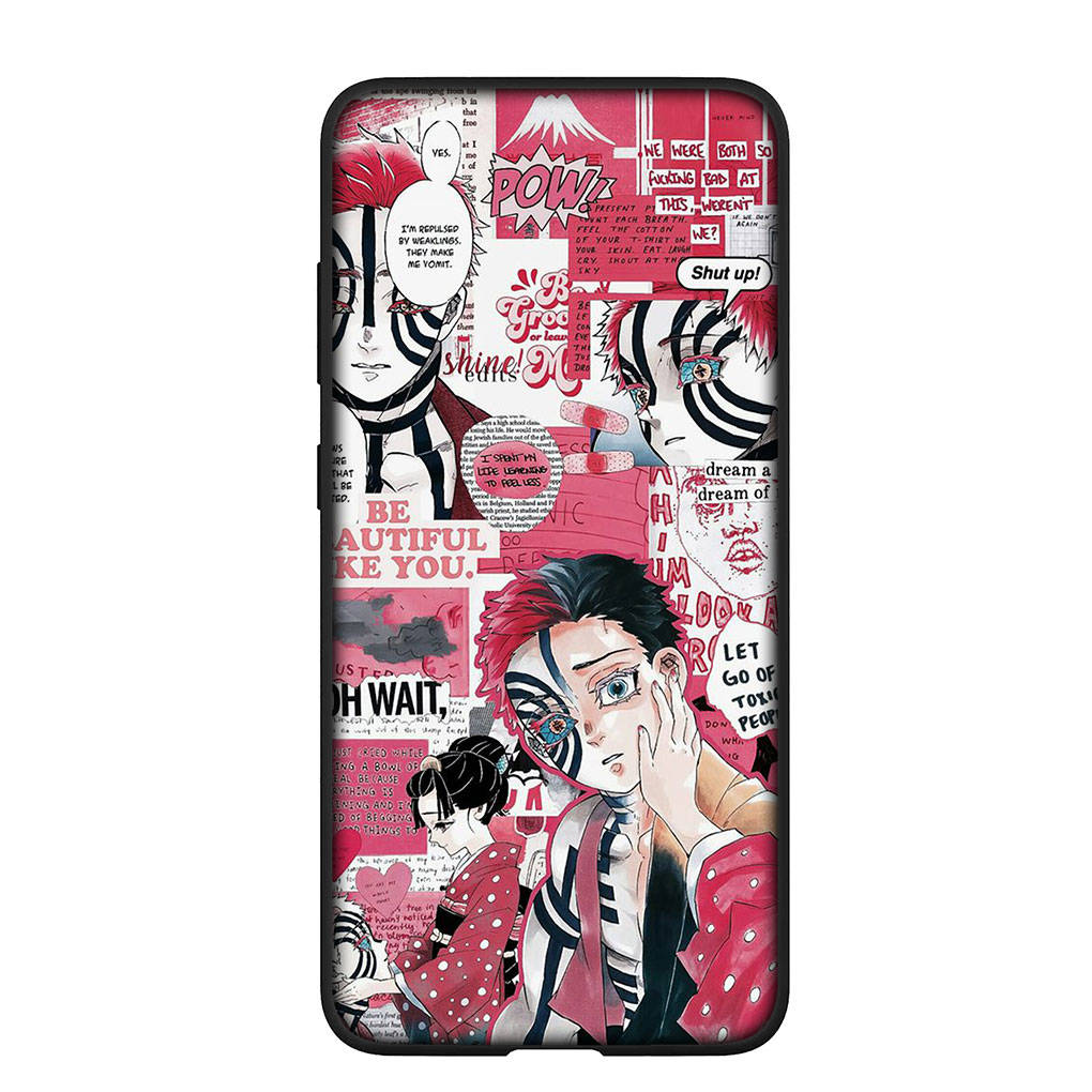 Handyhülle für Samsung Galaxy S24 S23 iPhone 16 15 14 Xiaomi Redmi Note 13 12 11 Plus 10 9 Pro Max X XR OPPO Huawei Akaza Demon Slayer Tanjirou Cover for Huawei P30 Lite himmelblau