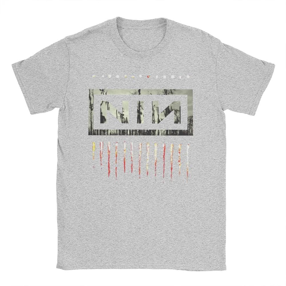 2026 Nine Inch Nails NIN Rockband Kleidung Herren Damen Baumwolle T-Shirt Baumwoll-Tee Druck Übergroßes T-Shirt Sommer Unisex Kleidung XXL schwarz