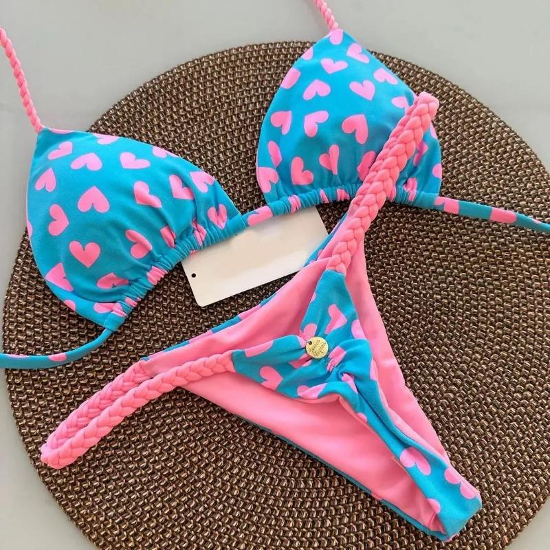 Neuer Bikini Damen Badeanzug Strandurlaub Bademode Leopardenmuster Sexy Bikini Set Strandbekleidung Badeanzug String Badeanzug Biquinis S