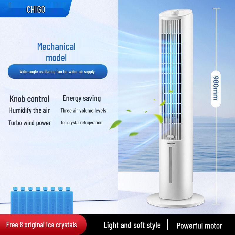 Zhigao Wassergekühlter blattloser Turmventilator: Tragbare Klimaanlage für Zuhause white