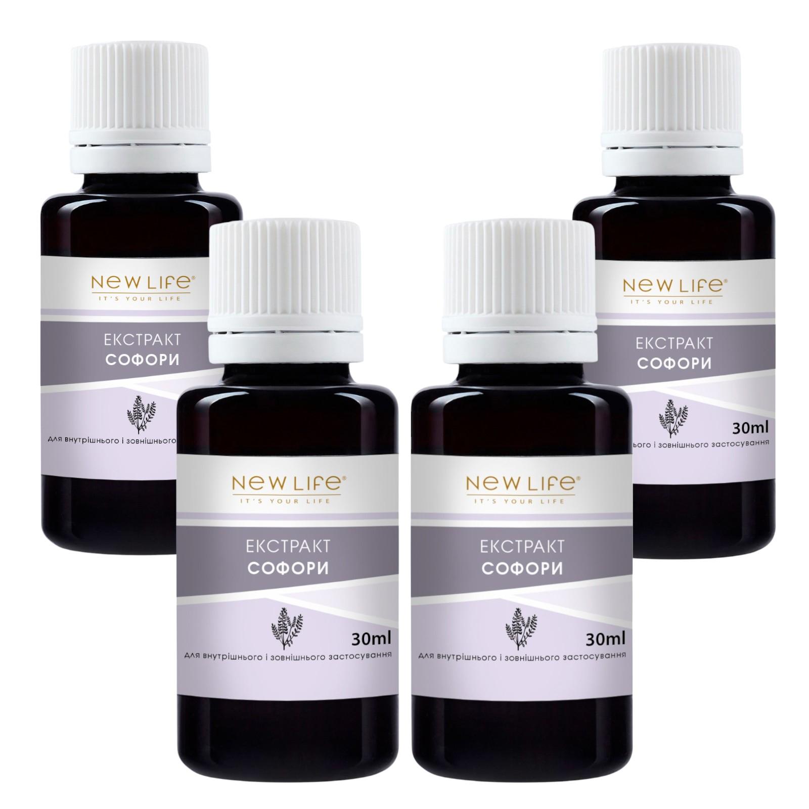 Sophora-Extrakt-Tinktur, pflanzliches flüssiges Nahrungsergänzungsmittel, neues Leben Pack of 4 (for 2 month)