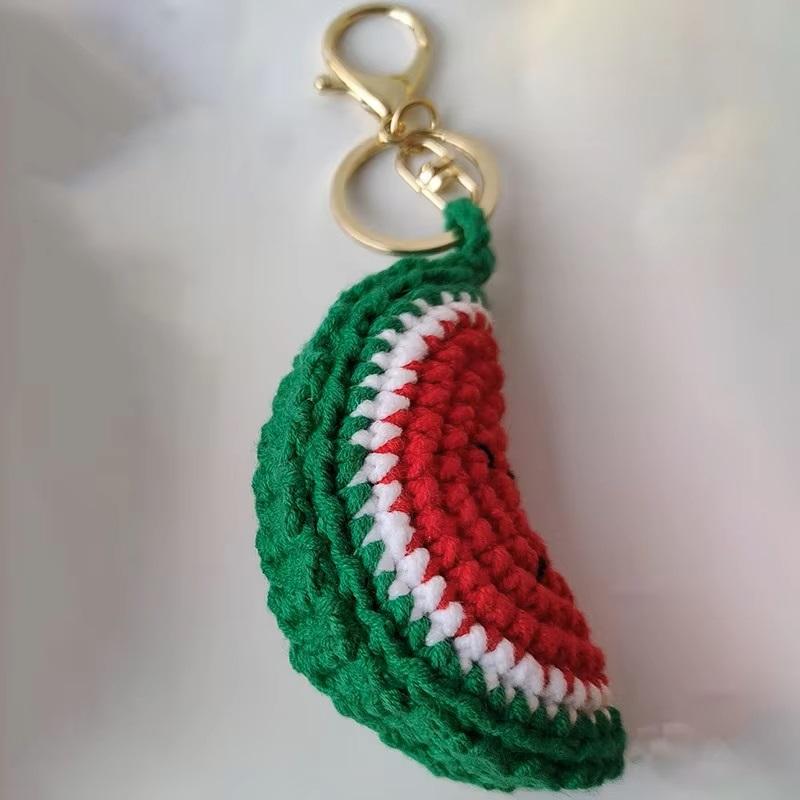 Handgehäkelte Zitrone Puppe Schlüsselanhänger Niedliche Zitronen Schlüsselanhänger Stricken Frucht Schlüsselanhänger Für Tasche Anhänger Personalisierbares Zubehör blue