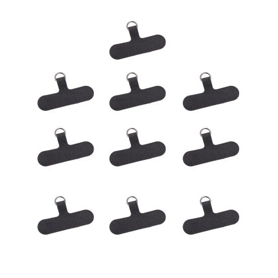 10 Stück Handy-Laschen Tether Zelle mit Klebstoff Bunte Aufnäher Handy-Lanyard Sicherheit Anti-Verlust Lanyard-Verbinder schwarz