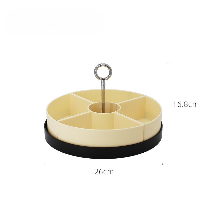 Vierfach-Gitter Obstteller Melonenkern-Teller Süßigkeitenbox Wohnzimmer Couchtisch Nuss-Snack-Teller Nordischer Ins-Stil beige