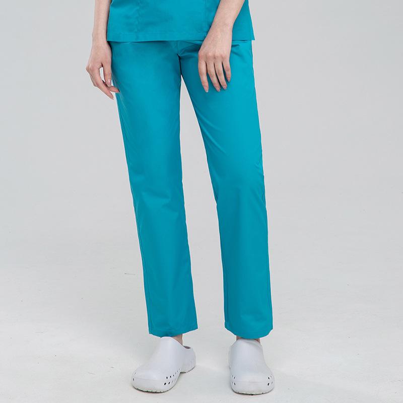 Unisex-Peelinghose mit elastischem Bund und Kordelzug und drei Taschen, Krankenschwester, Kosmetikerin, Labor, Scrubs, Pet Shop, Arbeitskleidung XL see-blaue
