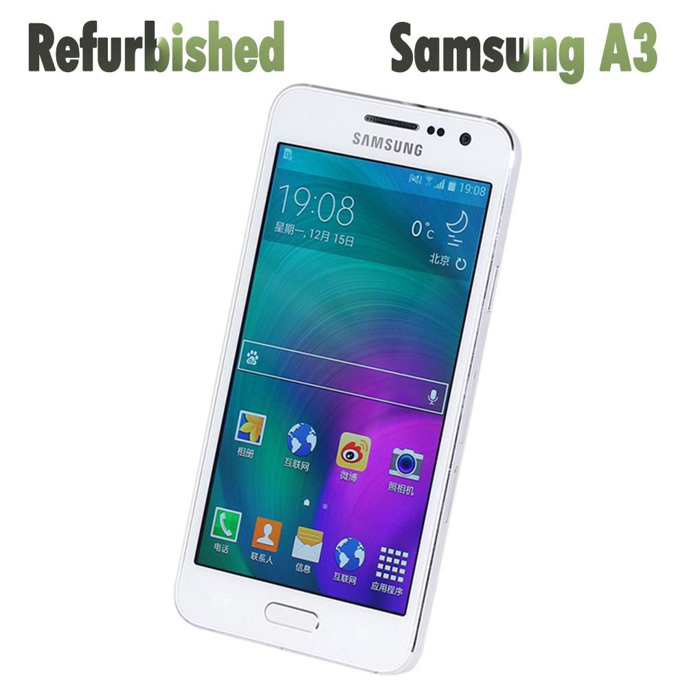 Generalüberholtes Samsung Galaxy A3 A300F 1GB RAM 16GB ROM Mobiltelefon mit 1 SIM Simple Set schwarz