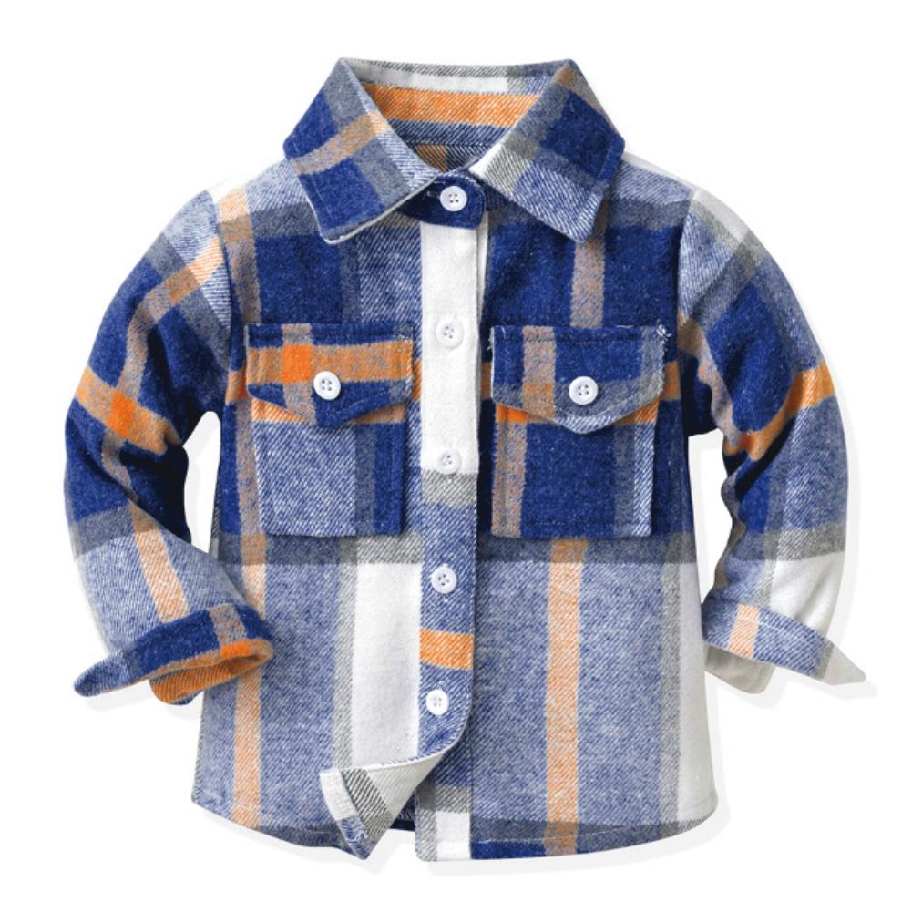 Kleinkind Jungen Shirts Langarm Kariertes Hemd für Kinder Frühling Herbst Kinder Kleidung Casual Baumwolle Shirts Tops 1-7Y 100