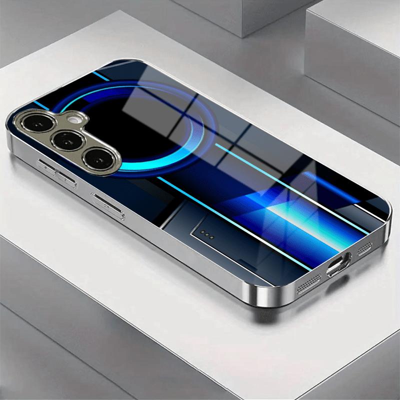 Fortschrittliche Business-Hülle aus gehärtetem Glas für Samsung Galaxy S26 S25 S24 S23 S22 S20 FE/Ultra/Plus sturzsicher Galaxy S23 plus silber