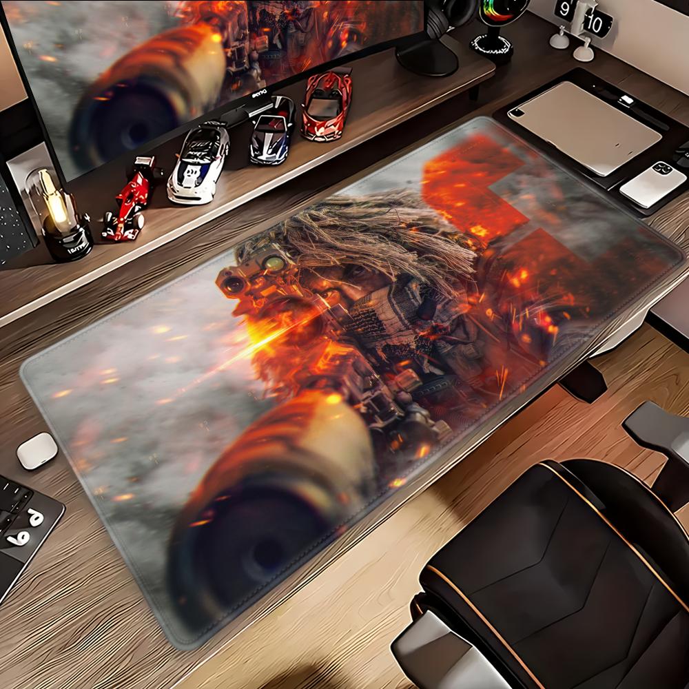 Battlefield 6 Mauspads Schreibtisch-Mauspad Niedliche HD-Schreibtischunterlage Erweiterte Gaming-Tastaturmatten Groß 100x50cm XXL Gamer-Mauspad 30cmx80cm(11.8x31.5inch)