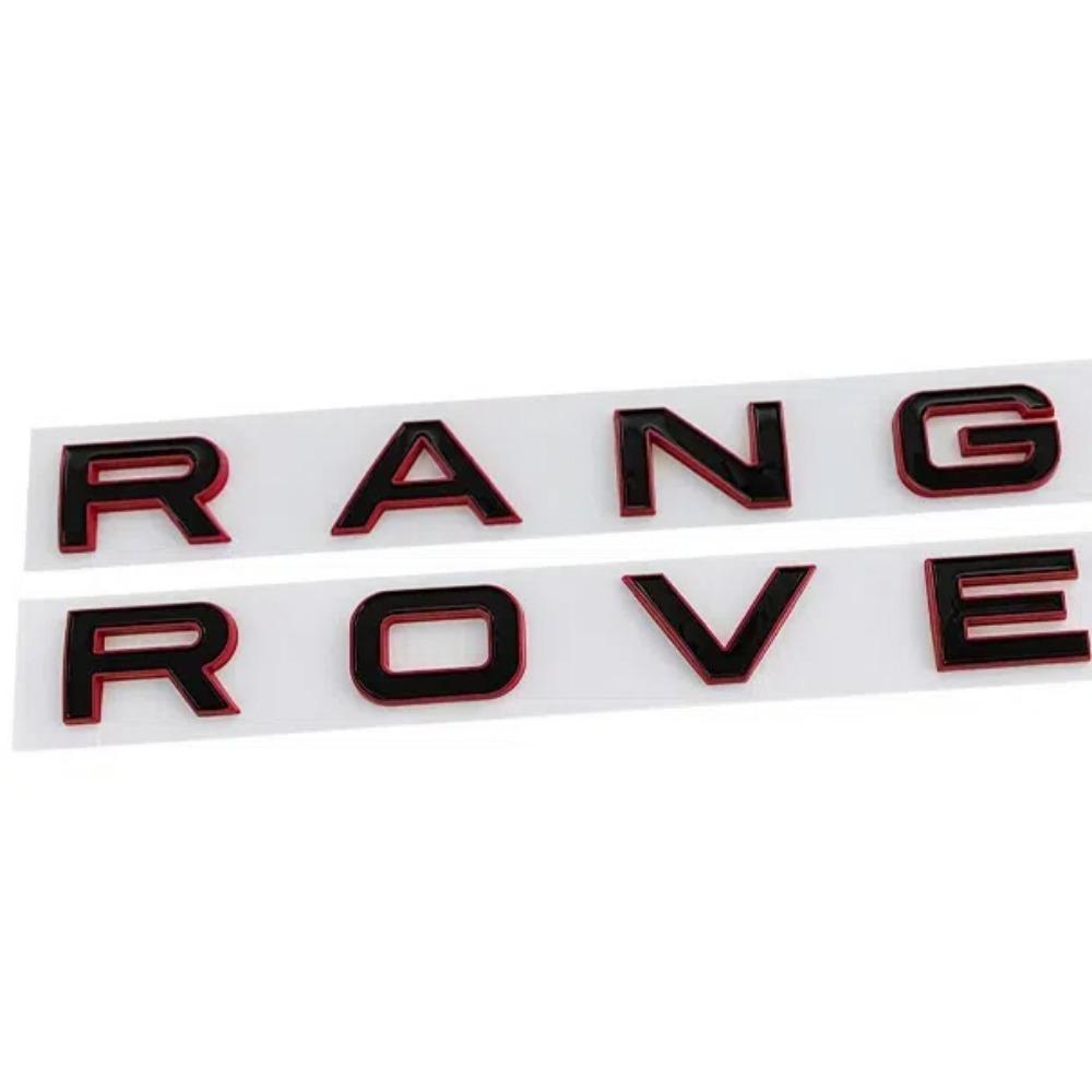 3D-ABS-Logo R ange-R über Emblem-Buchstaben Motorhaubenabzeichen Motorhaubenaufkleber für R ange-R über L320 L322 L405 L494 Vouge Evoque rot/schwarz