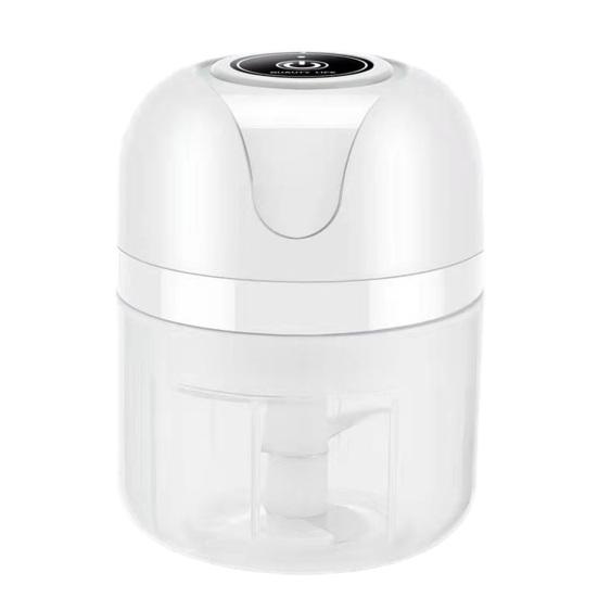 Elektrischer Küchenlebensmittelzerkleinerer, Mini-Knoblauchstampfer, Brecher, tragbarer USB-Fleischwolf, Gemüsezerkleinerer für Küchenhelfer 250ml weiß