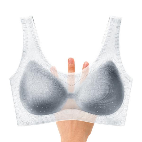 Frauen Spitze Nahtlose Icy Bh Gepolsterte Casual Bh Push-Up Tank Top Mode Dessous Bralette Damen Zurück Verschönern XS-5XL Samen XXXL grau