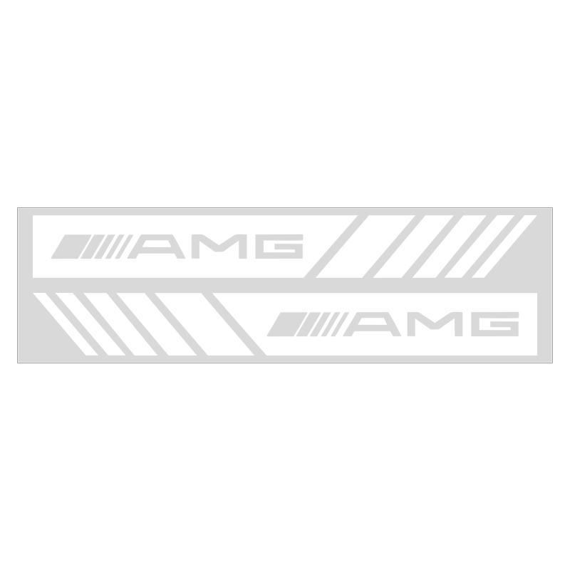 2 Stück Auto Rückspiegel Dekorationsaufkleber Embleme Styling Für Mercedes Benz C400 C450 C160 C180 C200 C220 C250 C300 C350 C-Klasse Autozubehör AMG weiß