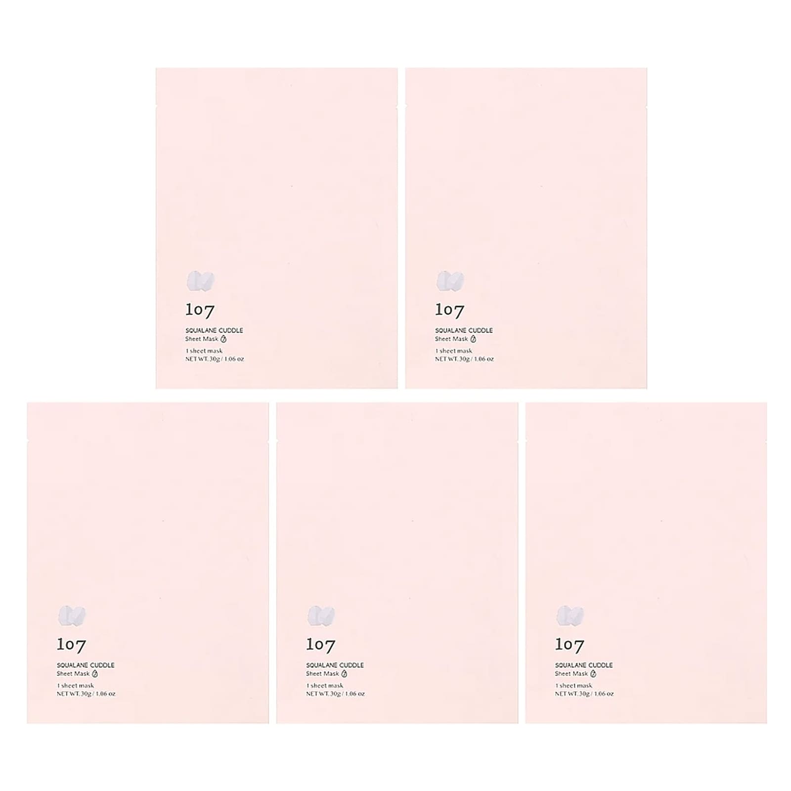 107 Beauty, Squalan Gerinnung, Beauty Tuchmaske, 5 Tuchmasken, 30G (1,06 Unzen) Jeder
