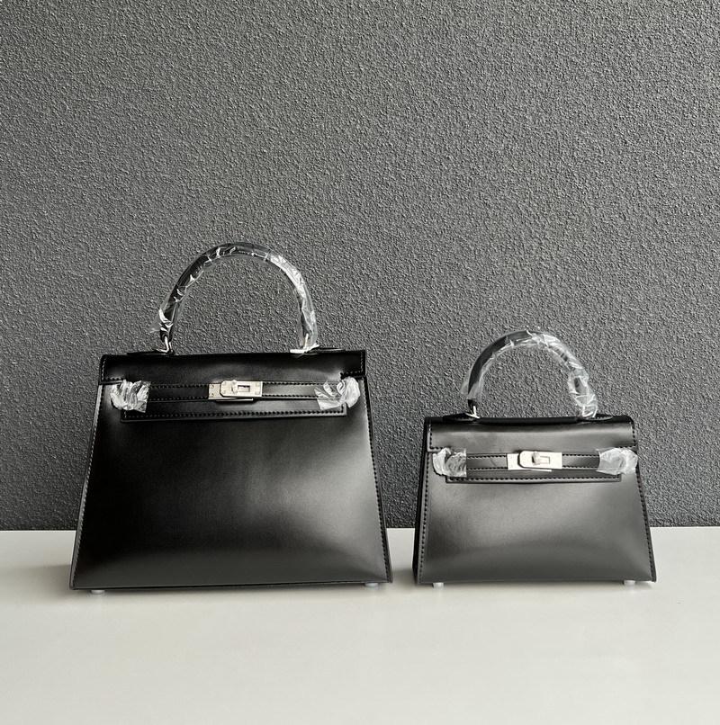 Neue Leder Rindsleder Damen Tasche Mini Tasche BOX Glanzleder Lackleder Tasche + Handtasche Schultertasche 19x7x15cm without lock schwarz