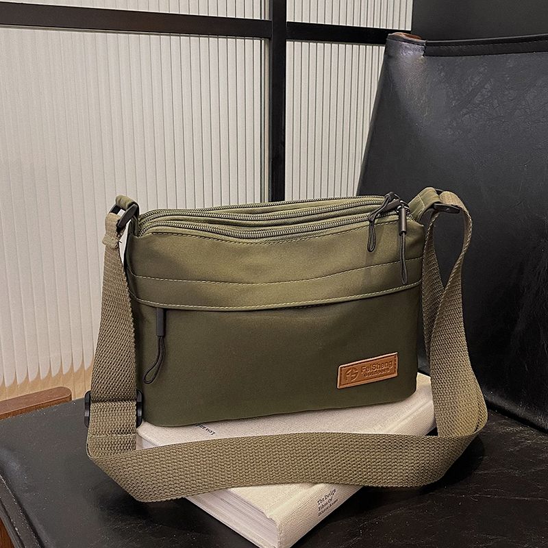 Damen Casual Umhängetaschen Nylongewebe Multi Taschen Kleine Kapazität Hobo Schultertasche Frühling Neueste Mode Messenger Bag grün