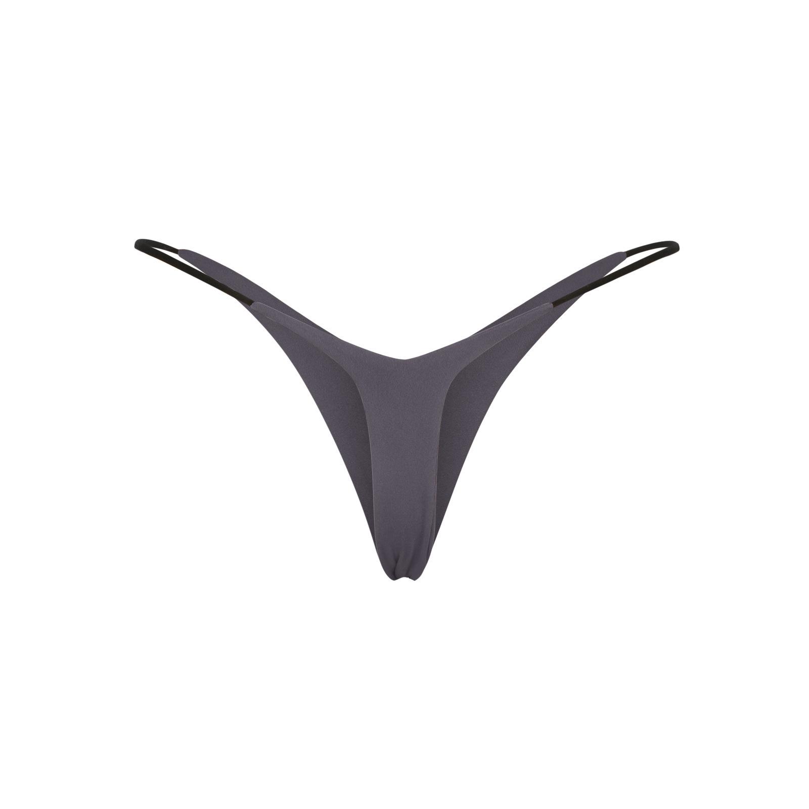 Doppellagige dünne Milchseide-Bikini-Shorts mit niedriger Taille und tiefem V-Tanga für Damen XL (60-70 kg)