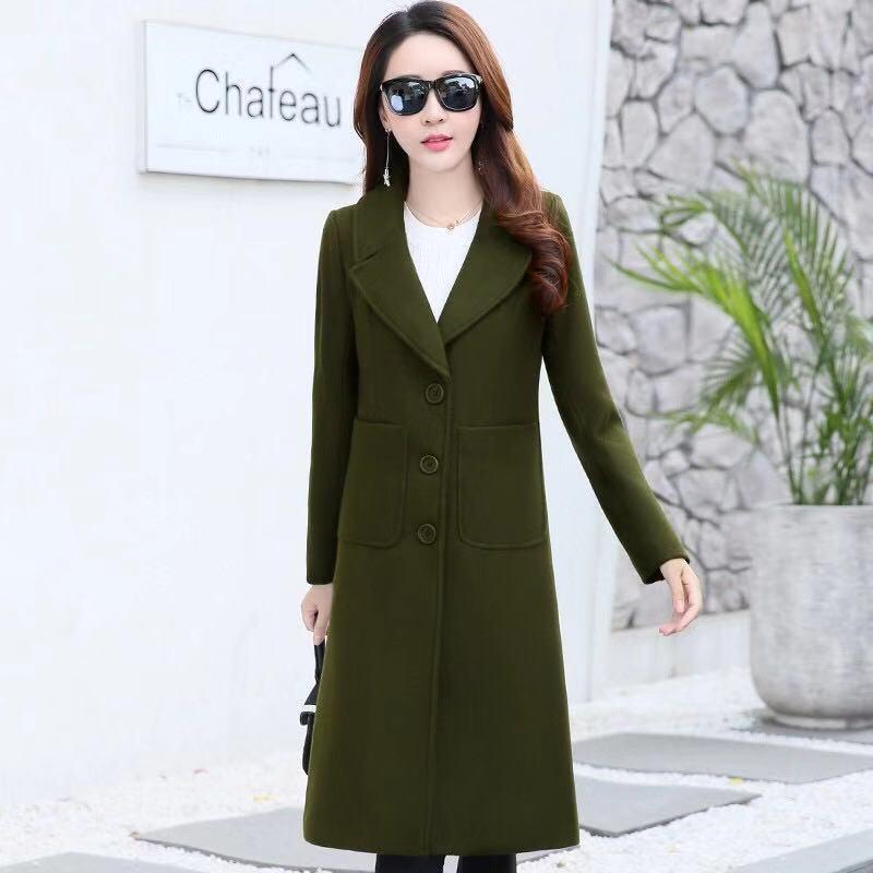 Damen Wintermantel mit Kapuze, Wollmantel, lang, lässig, einfarbig, schlank, Jacken, warm, Outwear XXL