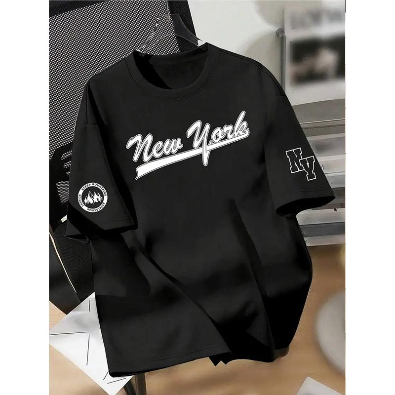 Neues Sommer-T-Shirt für Herrenmode Persönlichkeit Vielseitig bedrucktes Herren-T-Shirt Top 5XL schwarz