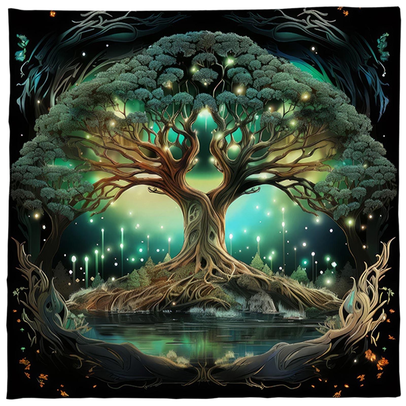 Bäume des Lebens Tarotkarten Tischdecke Altäre Tuch Wahrsagerei Tischdecke Orakel Wahrsagerei Brettspiel Zubehör B60