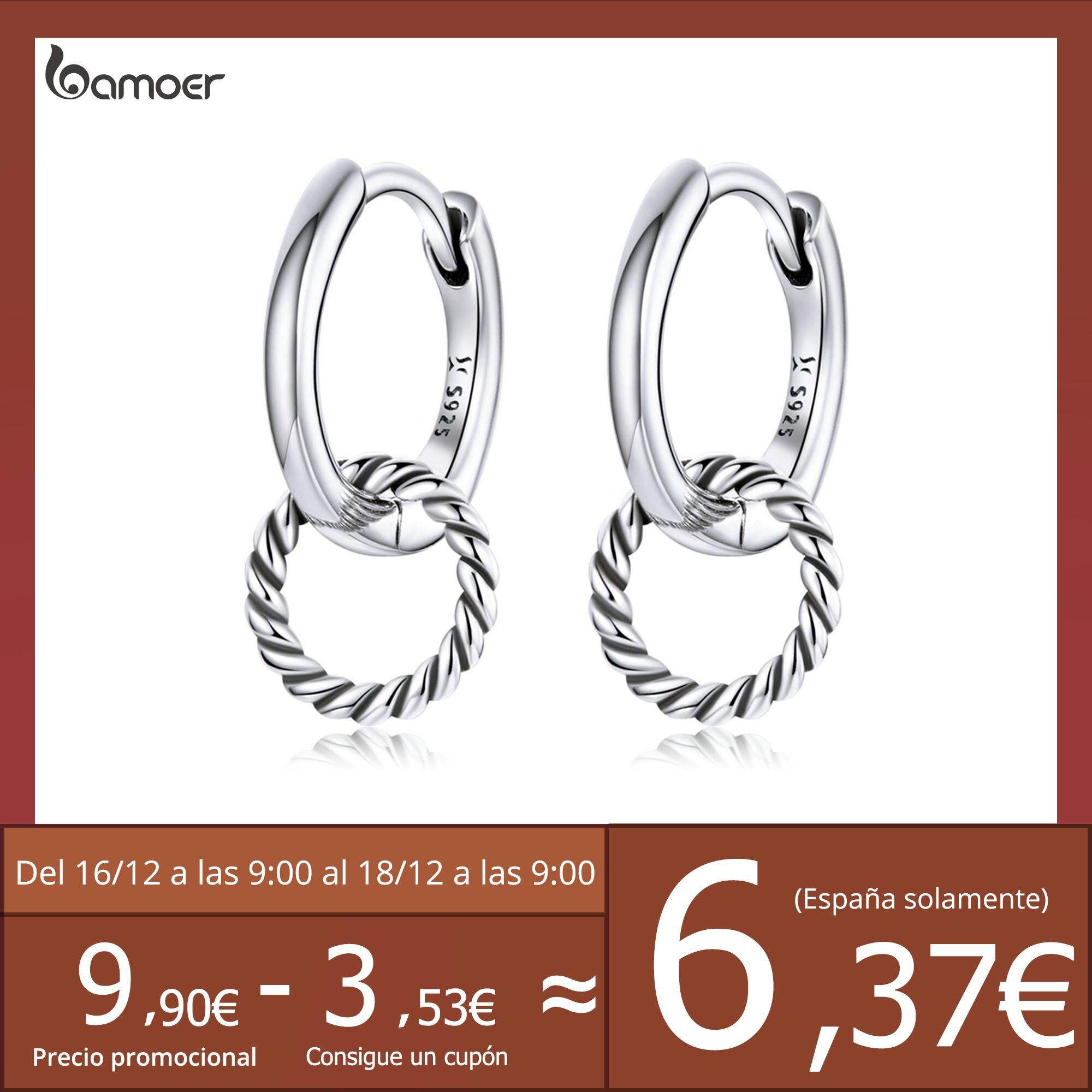 Authentische 925 Sterling Silber Doppelring Ohrbügel Runde Kreis Ohrringe Für Frauen Silberschmuck Sce1199 white