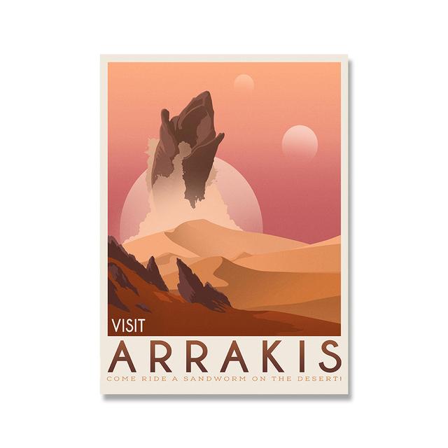Arakis Dune Poster, Retro-Reise-Leinwandgemälde, Wandkunst, Bild, Wissenschaft, klassischer Roman, Gewürze 21cm×30cm NoFrame