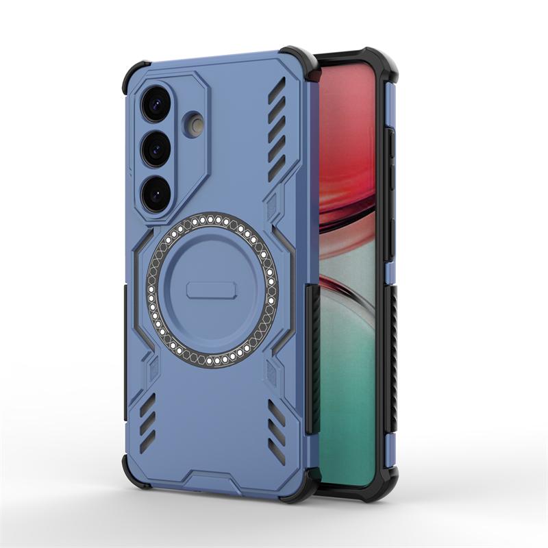 Für Samsung Galaxy S26 Hülle Samsung S26 Pro S26Plus Armor Magnetische Adsorption Kabellose Ladehülle Für Samsung S26 Ultra Hülle For Samsung S26 Pro blau