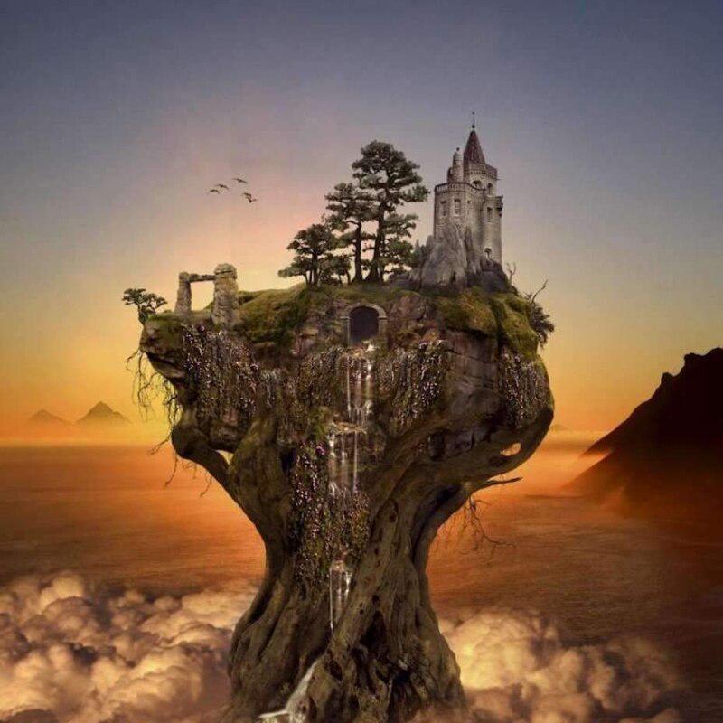 Strasssteine ​​Diy Diamant Stickerei 5D Diamant Kunsthandwerk Diamant Malerei Schloss Einsamkeit Diamant 30x30CM