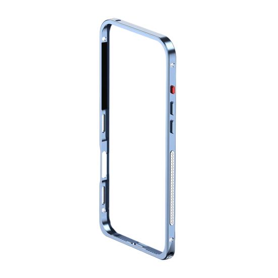 Metall Handyhülle für IPhone 17/17 Pro/17 Max/17 Air Abnehmbare Hülle & Wärmeableitung Handyhülle Ultradünner Schutzrahmen for iPhone 17 blau