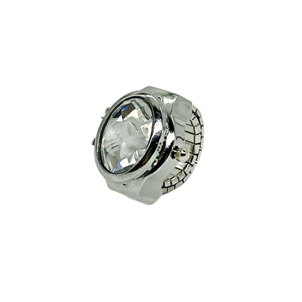 Legierung Ring Uhr Quarz elastische Ringe Mode digitale Paar Uhr Ring Männer weiß