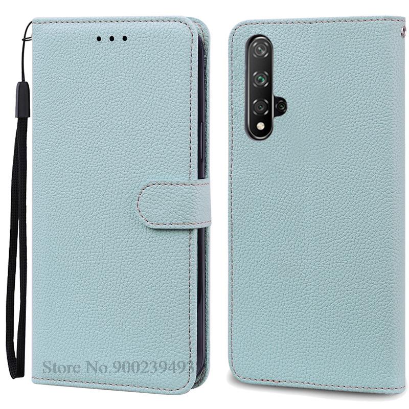 Nova 5T Hülle Für Huawei Nova 5T Hülle Brieftasche Flip Cover Für Huawei Nova 5t Nova5t YAL-L21 YAL-L61 YAL-L71 Handyhülle Fundas For Huawei Nova 5T hellblaue