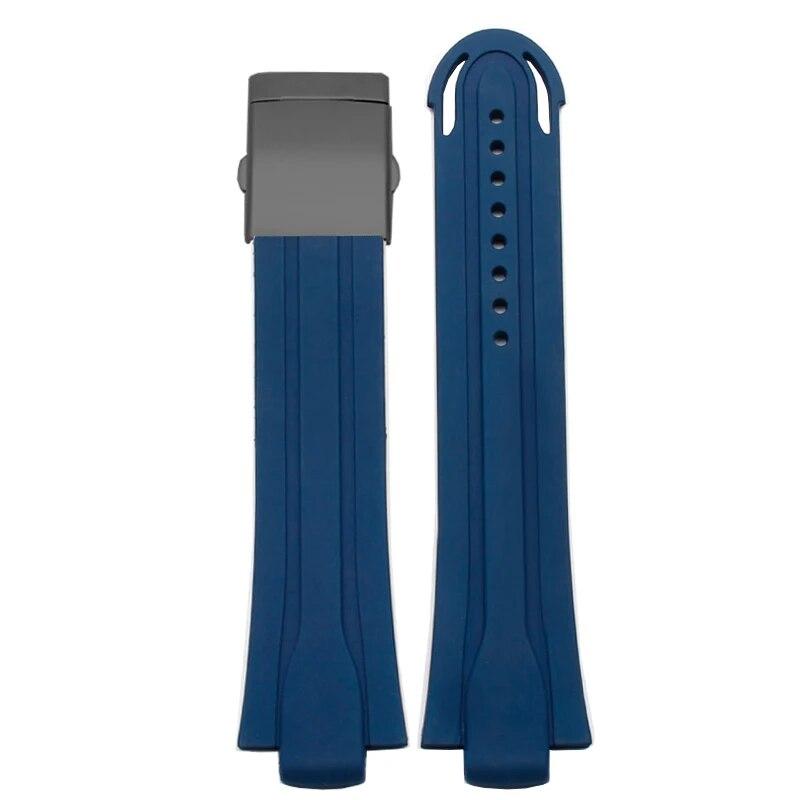 Hochwertiges Gummiarmband, wasserdichtes Silikonarmband, 24 mm * 12 mm, Bandanstoß für Oris AQUIS 7740 Herrenuhren 12mm