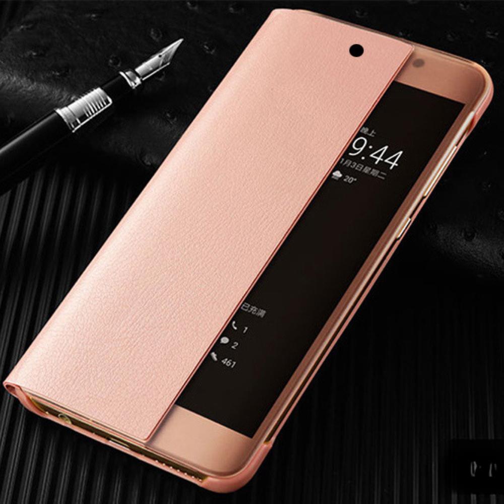 Auto Sleep Wake Up Handyhülle für Huawei P50 Pro P40 P30 Lite P20 P10 Plus Mate 20 Lite Mate20 Mate 10 Pro Smart View Klapphülle Funda Capa for P40 Pro rose gold