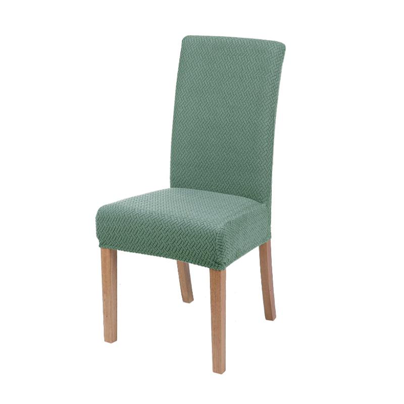 Stretch-Stuhlhussen aus Samt, langlebige, verschleißfeste, moderne Schonbezüge im T-Kissen-Stil und zeitgenössischem Design für Esszimmerstühle 1pc grün