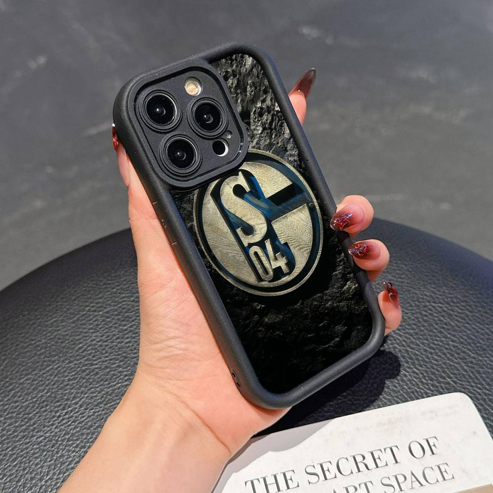 S-Schalke 04 Silikon Handyhülle Für iPhone 17 Air 17 16 15 14 13 12 11 Plus Pro Max Stoßfest Weiche Hülle iPhone 12 pro