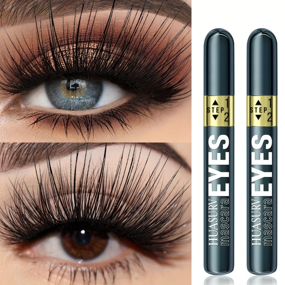 2-in-1 Long und Curl Mascara Geschwungene Wimpern - Lang anhaltend - Natürliche Länge - Natürliche Dicke - Geschwungene Mascara - Einfache Anwendung für Anfänger 2 in 1