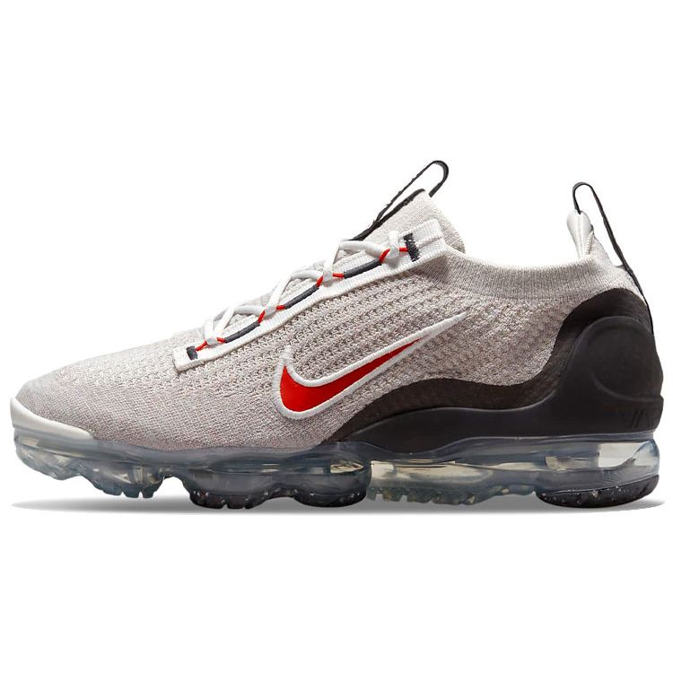 Nike Air Vapormax 2021 Flyknit Light Bone University Red Herren Sneaker Creme Summit-White Schwarz DH4085-003 41