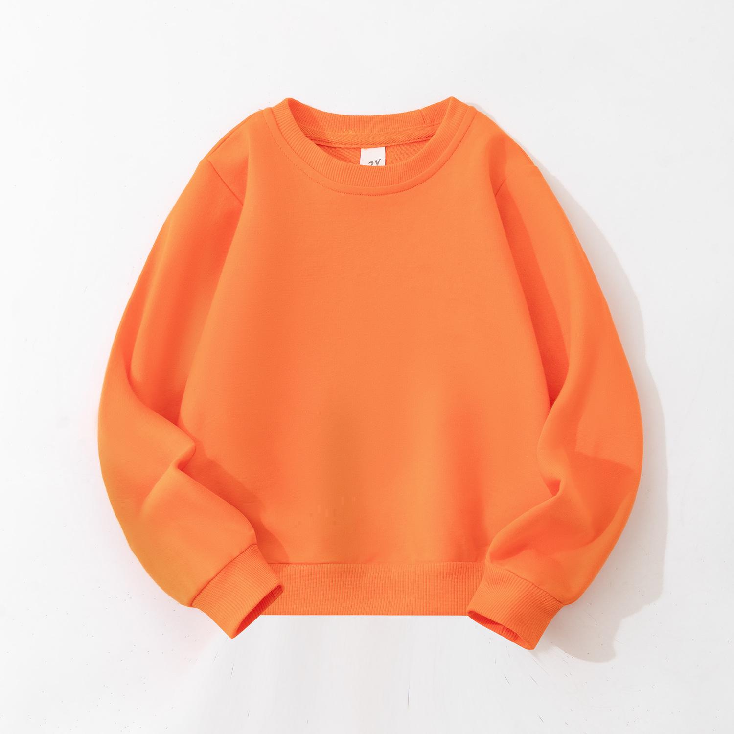 Anpassbares Kinder-Sweatshirt in Uni - Herbststil Loopback Baby- & Kinderbekleidung 150cm Height orange