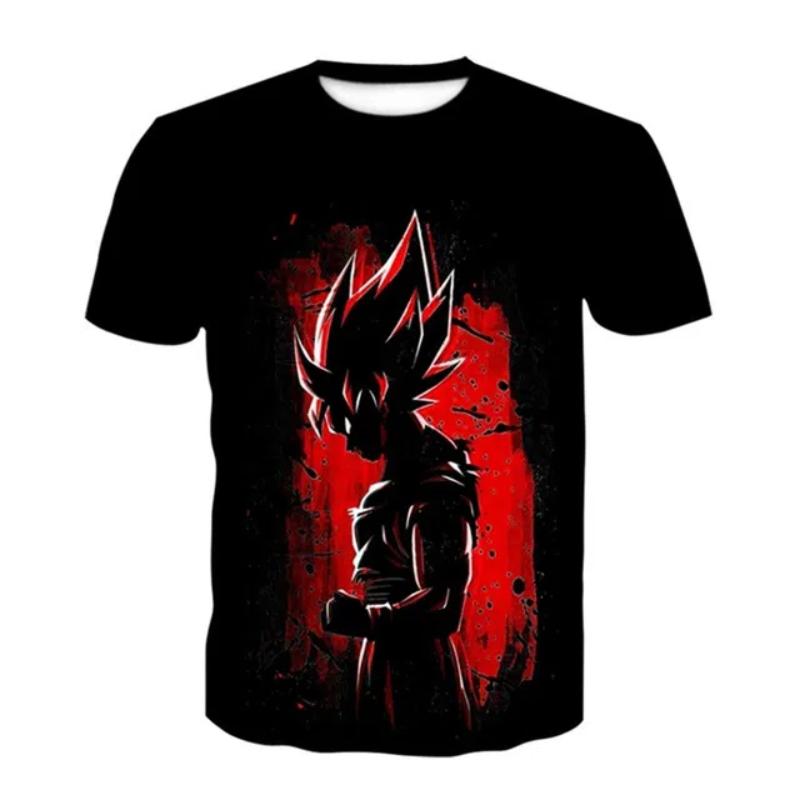 Kinderkleidung Anime Dragon Ball Junge Mädchen T-Shirt T-Shirt Goku 3D-Druck Kurzarm Harajuku Männer Tops Tees Jungen Mädchen Kleidung 150