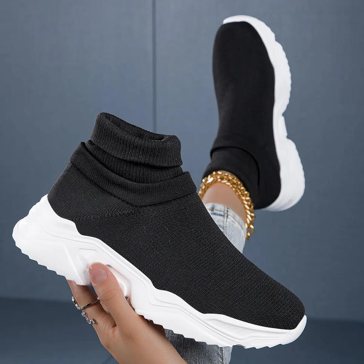 Snwakers Damenschuhe Damen Freizeit einbeinige leichte High-Top-Damenschuhe 36