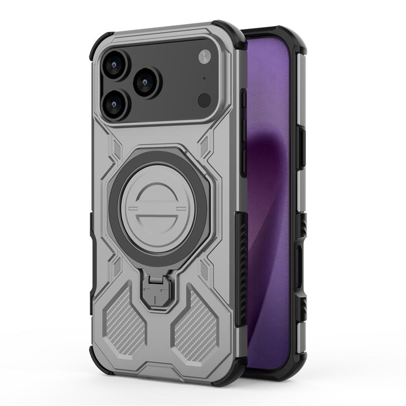 Magnetische Kabellose Ladehülle Für iPhone 17 Air Handyhalter Rüstungs-Rückseite iPhone 17 Pro Max Hülle Für iPhone 17 Pro Max Hülle iPhone17 graue