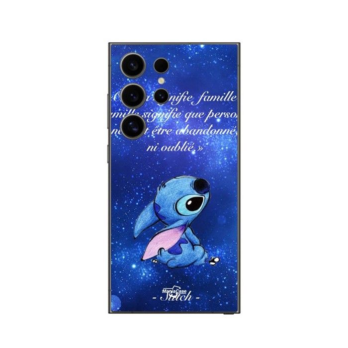 Hülle für Samsung Galaxy S24 Ultra Stitch disney stitch süß Ohana bedeutet Familie schwarz