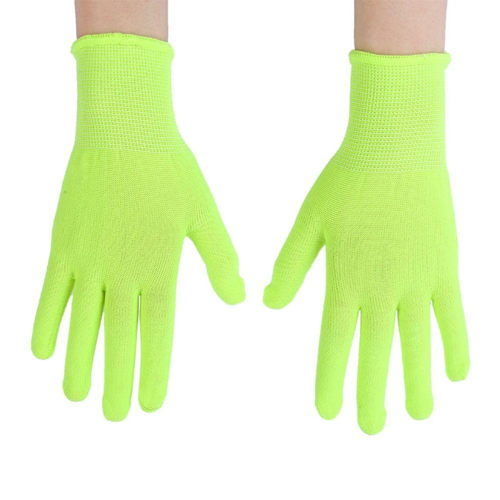 1 Paar Atmungsaktive Grüne Handschuhe Langlebige Neonhandschuhe Arbeitshandschuhe Fluoreszierende Handschuhe Nachtclub 1 Pair