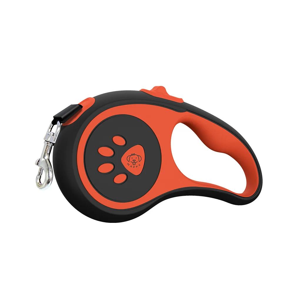 Neueste Hundeleine Nylon Automatisch Einziehbare Hundegeschirr Leine Katze Spazierseil Haustiergeschirr Mode Hundezubehör Rope lengh-5m orange