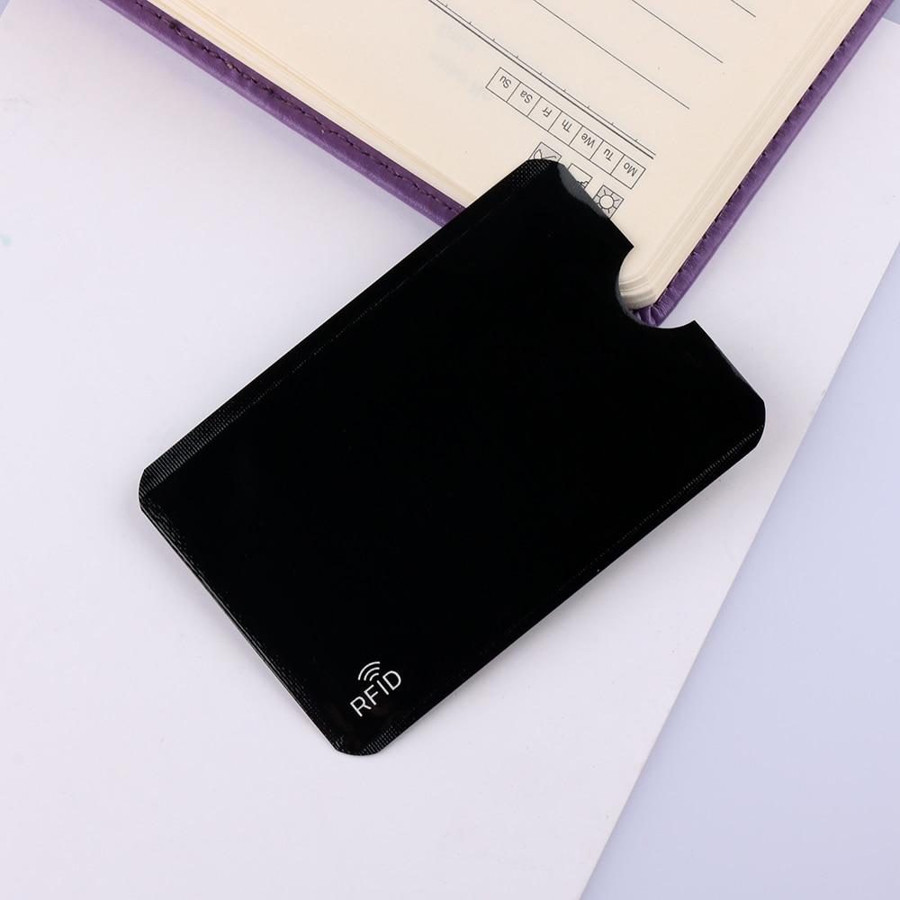 Anti-Rfid-Geldbörse, Bankkartenhalter, Ausweis, Bankkartenetui, Schutz, Metall-Kreditkartenhalter, 6 x 9,3 cm schwarz