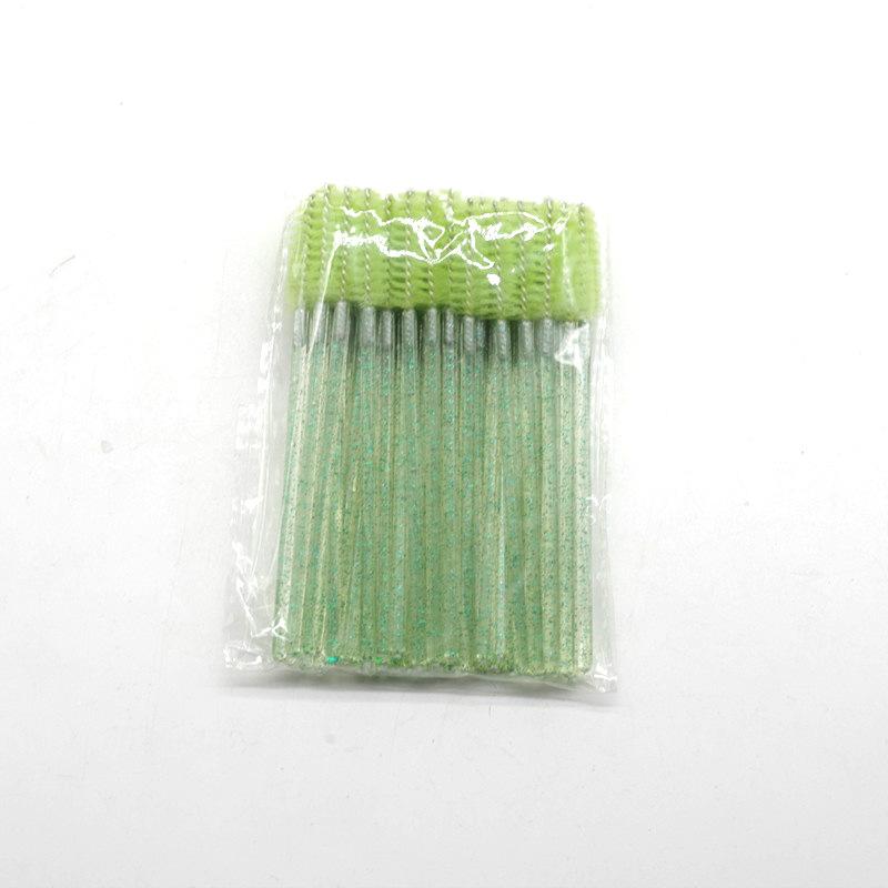 50 PCS Einweg Kristall Wimpern Pinsel Mascara Wands Applikator Diamant Wimpern Pinsel Falsche Wimpern Verlängerung Make-Up-Tools 50 PCS grün